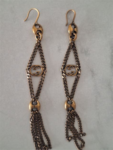 gucci earrings dangle|vintage gucci earrings.